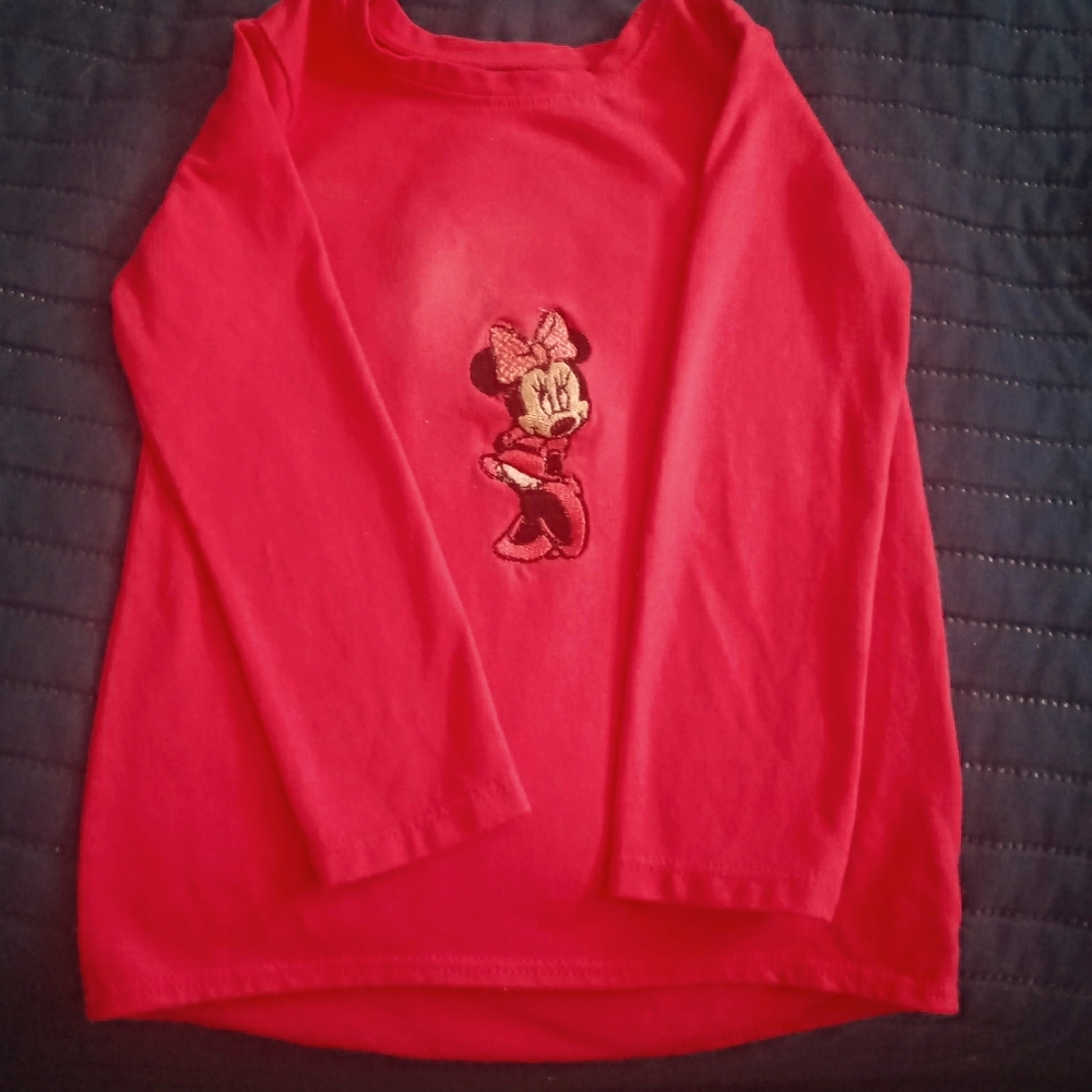 Machine Embroidered  Minnie Mouse Shirt 2T